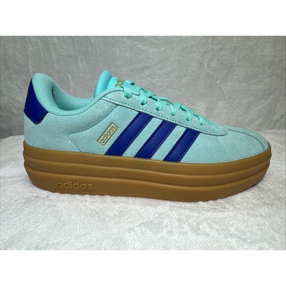 adidas Shoes - Adidas VL Court Bold Women 6 Turquoise Blue Gum Platform Sneakers